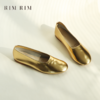 RIM RIM塑型马皮鞋百搭浅口低跟复古金色奶奶鞋单鞋舒适3608 商品缩略图0