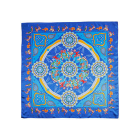 至爱疆物·五星出东方桑蚕丝丝巾  手感舒适干洁