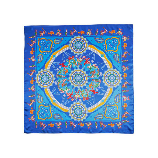 至爱疆物·五星出东方桑蚕丝丝巾  手感舒适干洁 商品图0