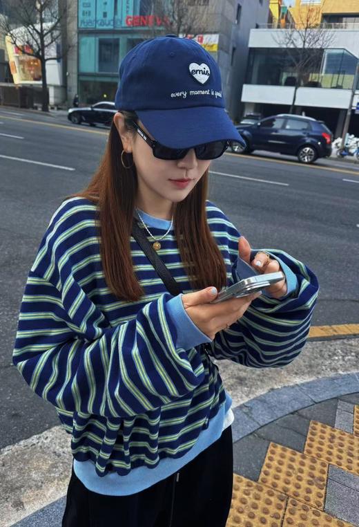 emis爱心装饰棉鸭舌帽棒球帽男女同款情侣款（CO） 商品图13