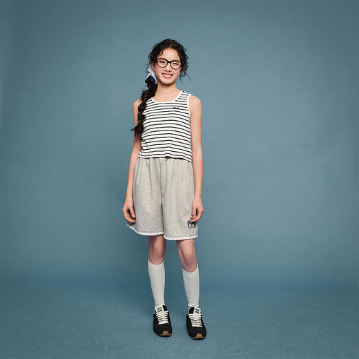 笛莎Deesha青少年女童裤子2025夏季女童针织短裤 商品图2