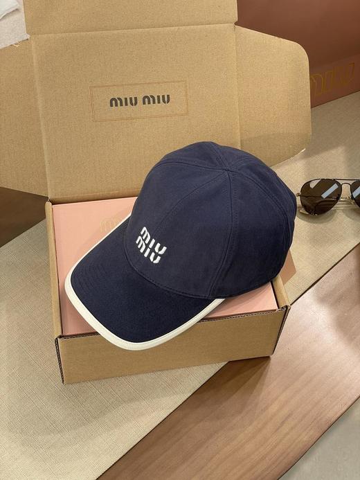 MIUMIU缪缪logo刺绣徽标2025新款棒球帽男女同款情侣款（CO） 商品图3
