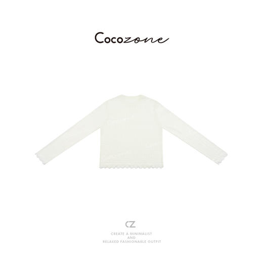 COCO ZONE 刘一一【莱赛尔亚麻混纺】圆领花边袖毛针织衫CD1A0707 商品图1