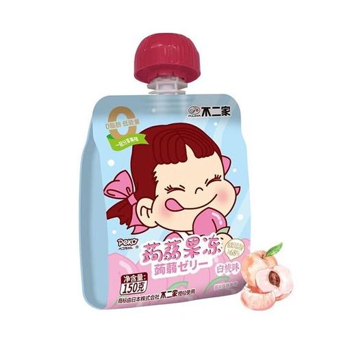 不二家 蒟蒻可吸果冻(白桃味) 150g/袋 商品图0