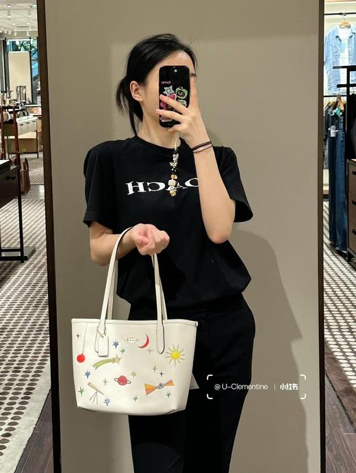 出口内销蔻家经典男女款老花T恤字母简洁棉T 商品图1