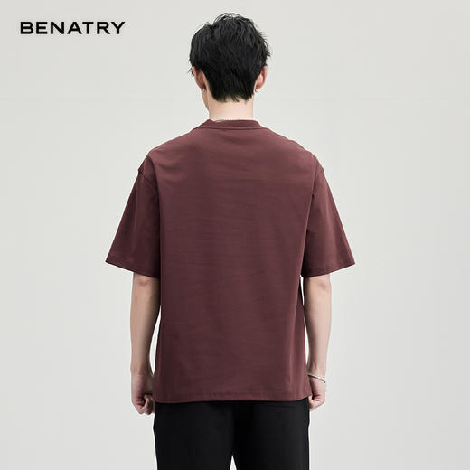 贝纳川双面字母立体中空绣短袖T恤ECF114004 商品图2