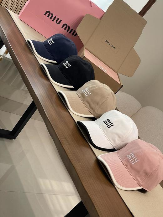 MIUMIU缪缪logo刺绣徽标2025新款棒球帽男女同款情侣款（CO） 商品图0