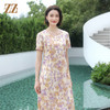 佐尔美夏季新款 气质碎花桑蚕丝连衣裙女E32LS09 商品缩略图0