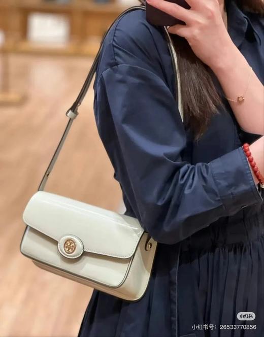 T*B休闲亮面经典单肩包豆腐翻盖包法棍包 商品图5