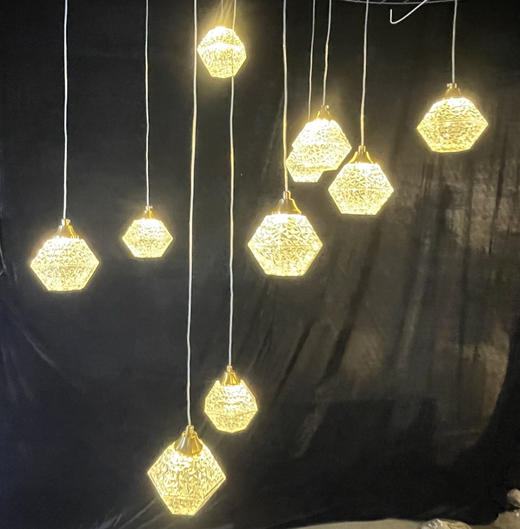 10头亚克力多面体吊灯串（运费自理） 商品图0
