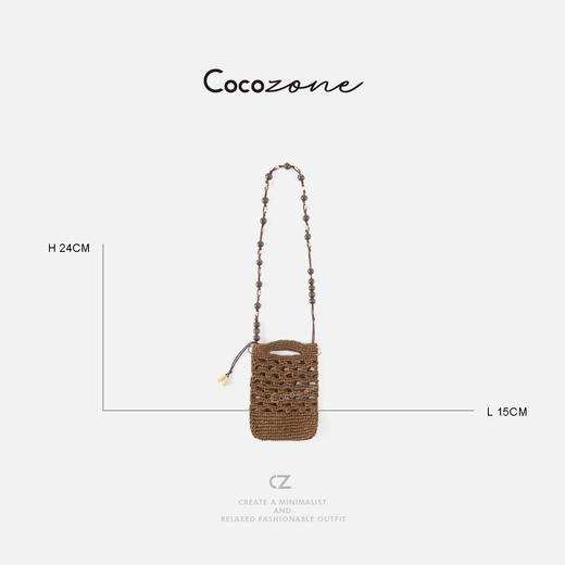 COCO ZONE 刘一一 海边沙滩度假风日常编织单肩斜挎包CD2A0855 商品图1