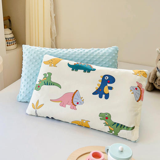 送枕套【29.9抢❗️全棉豆豆绒枕头】专为1-10岁儿童研发，3D触感，高弹饱满久用不易塌陷，可拆洗纯棉宝宝安抚抱枕婴幼儿园学生枕头QQ 商品图13