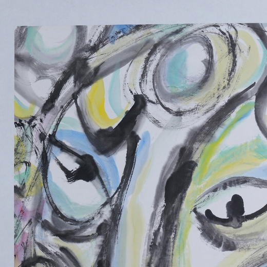 许固令《脸谱之十二》国画原作53CM*53CM 手绘宣纸脸谱系列斗方作品【GH0491】 商品图2