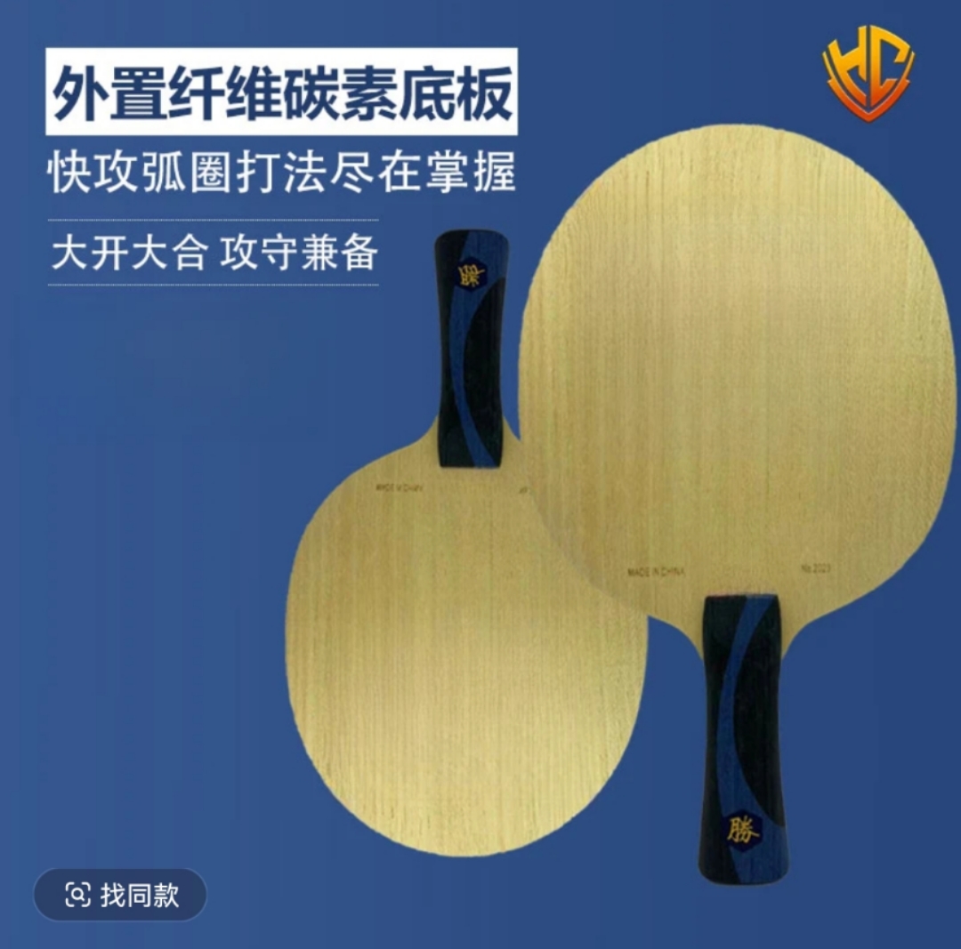 【金满贯刘丁硕特注】蓝芳碳外置纤维碳素专业乒乓球底板乒乓球拍