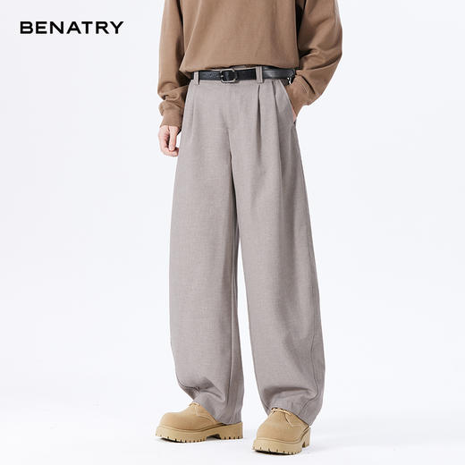 贝纳川精仿毛料双色肌理弯刀裤ECF132007 商品图6