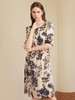 【桑蚕丝印花连衣裙】25年春夏新品女士100%桑蚕丝复古印花中长款真丝连衣裙 商品缩略图2
