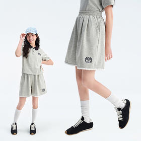 笛莎Deesha青少年女童裤子2025夏季女童针织短裤