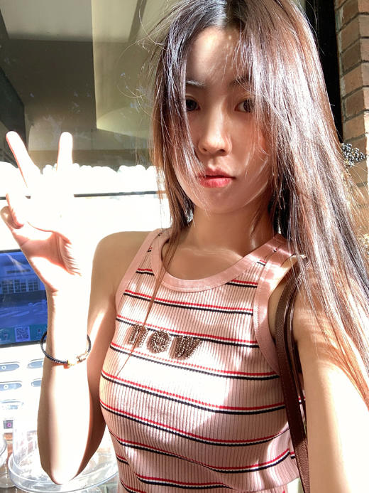 【99元任选2件】新品现货秒杀！卖完下架不再补 ！微信粉丝打折价！！2色短款条纹背心 商品图6