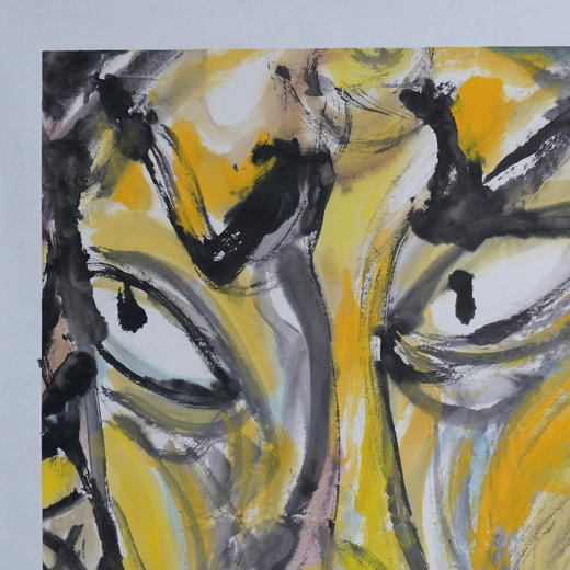 许固令《脸谱之十一》国画原作53CM*53CM 手绘宣纸脸谱系列斗方作品【GH0490】 商品图2