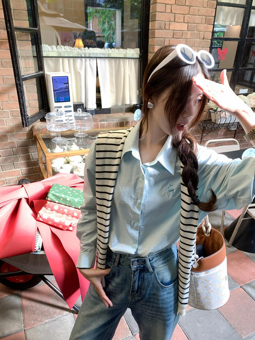 <曾小咸推荐>新品现货秒杀！卖完下架不再补 ！微信粉丝打折价！！3色长袖衬衫 日常159.99/件 立减70 秒杀89.99/件！！ 商品图13