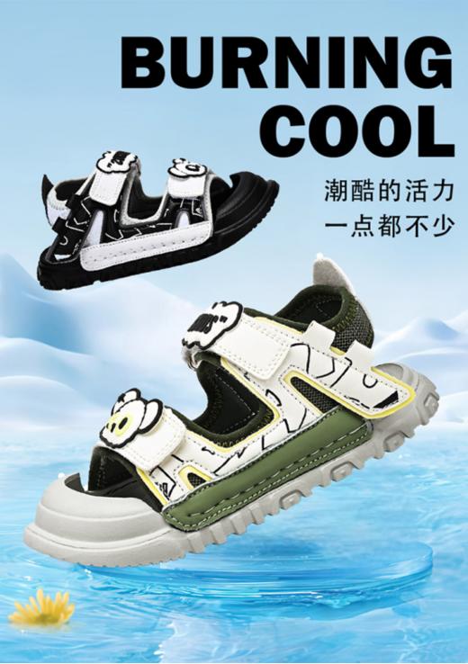 💥【ABC KIDS 童鞋春夏百搭透气时尚凉鞋】颜色明亮活泼🌈，可爱小熊装饰超级萌，🌟不管是男宝宝穿还是女宝宝穿都活力满满~~ ❤️加固鞋头设计有防撞耐踢的功能，有效保护宝宝脚趾 商品图1
