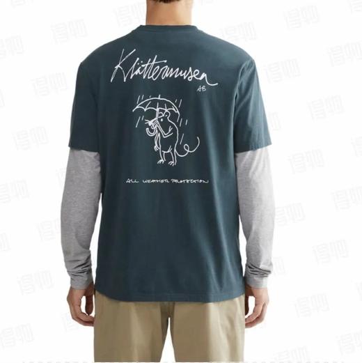 鼠家打伞鼠版如尼文纯棉短袖T恤 商品图1