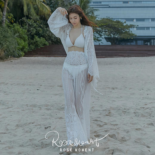 蕾丝度假风中袍长裤 T230101 商品图5