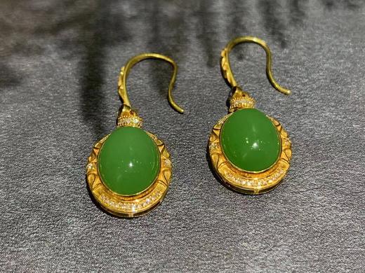 【御珠宫坊】金镶碧玉耳坠 商品图4