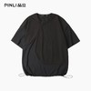 PINLI品立2025夏季新款男士拼接宽松廓形短袖T恤潮流纯色百搭上衣B252111033 商品缩略图3