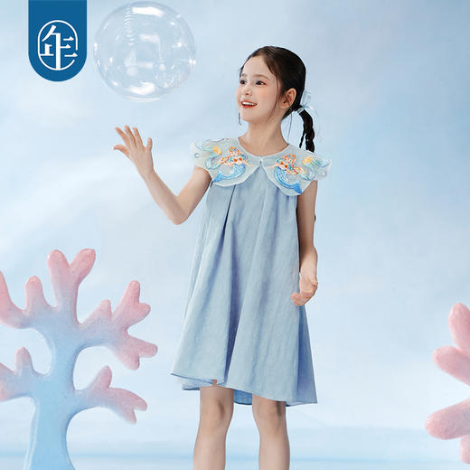 年衣童装无袖连衣裙女童2025年夏季新款中国风海月贝蒂连衣裙 商品图3