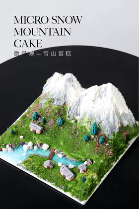 微景观-雪山蛋糕