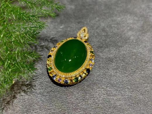 【御珠宫坊】金镶碧玉吊坠 商品图3