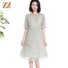 佐尔美夏季新款时尚气质100%桑蚕丝短袖连衣裙女M42LS25 商品缩略图2