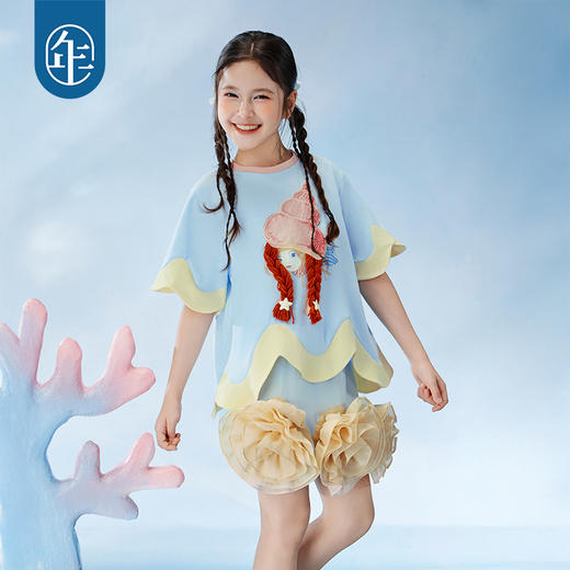 年衣童装短袖T恤儿童2025夏季新款原创新中式螺曼帝克T恤 商品图2