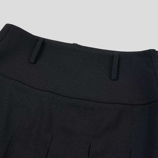 GOODBAI 23编号logo标宽腰带百褶半身短裙 商品图3