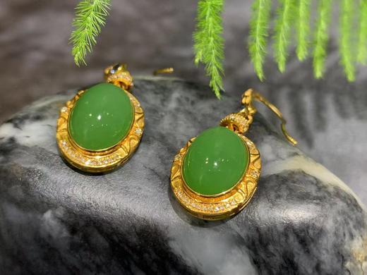 【御珠宫坊】金镶碧玉耳坠 商品图7