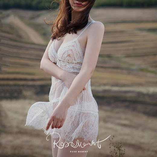 法式浪漫纯蕾丝中款吊裙 A80202 商品图4