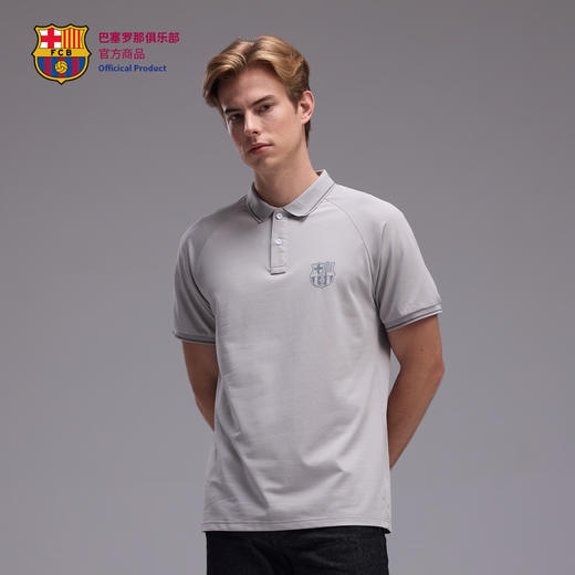 【官方正版】巴塞罗那俱乐部丨巴萨灰色速干POLO短袖新款春夏透气百搭 商品图3