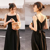 HeyDress复古串珠吊带连衣裙女夏季收腰露背小黑裙高级感气质裙子 商品缩略图1