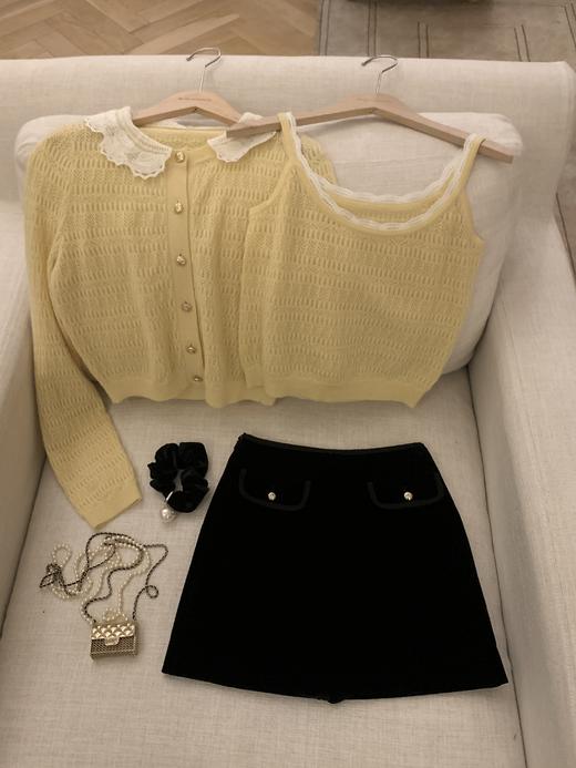 金蘑菇菇  100羊毛多巴胺色系针织吊带 商品图0