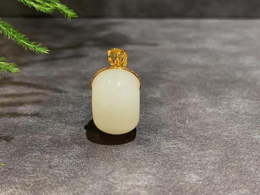 【御珠宫坊】金镶羊脂白玉平安扣 商品图7