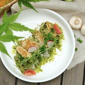 罗勒鸡肉宽面 Pesto chicken tagliatelle