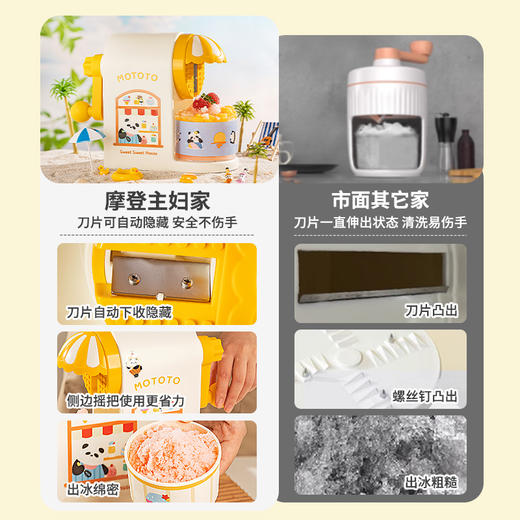 摩登主妇刨冰机手动家用小型绵绵冰雹沙冰机摆摊不插电手摇碎冰机 商品图1