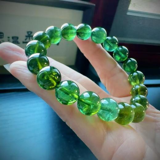 10mm-11mm单圈全色绿碧玺手串 商品图1