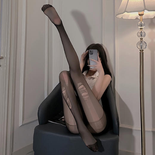 霏慕 薄透狂野手撕连裤袜7301 情趣内衣性感丝袜诱惑激情闭档 商品图9