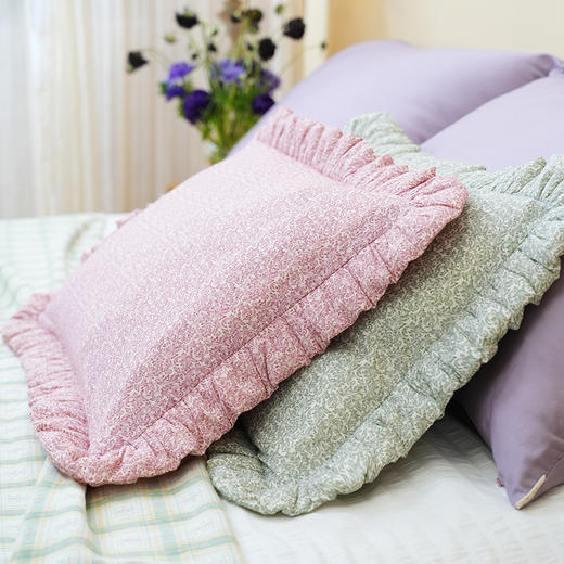 莨苕叶系列花边枕荞麦壳枕头荞麦皮睡眠护颈椎睡觉专用纯棉学生儿童 商品图2