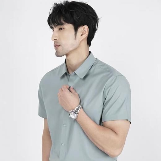 【72小时发出】Gesamy男士桑蚕丝长袖/短袖衬衫 复合莫代尔材质柔软亲肤穿着舒适有型 商品图13