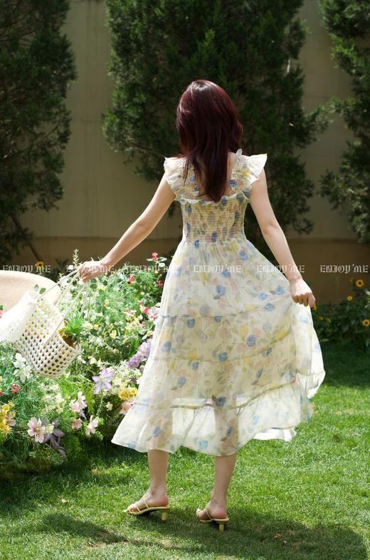 【门店同款】ENJOY夏季“悠然之境”莫奈花园飞袖裙 162343444 商品图10