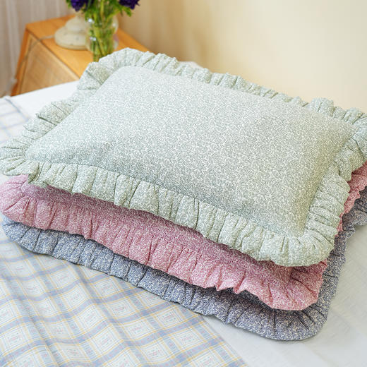 莨苕叶系列花边枕荞麦壳枕头荞麦皮睡眠护颈椎睡觉专用纯棉学生儿童 商品图0