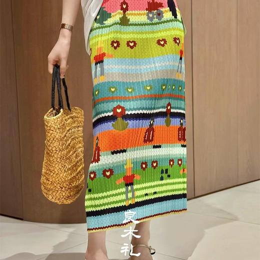 良木礼抽象图案半裙（25018） 商品图0